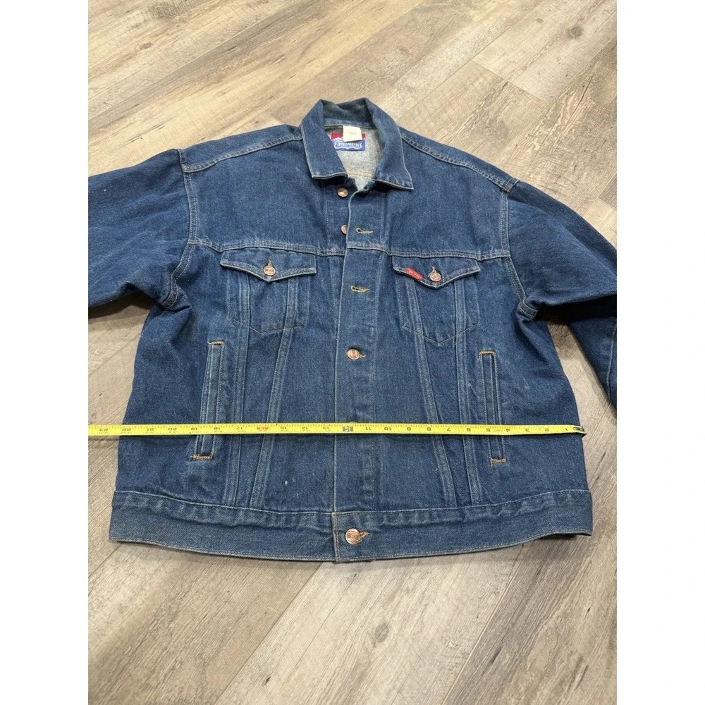 VTG 70s Mens Big Smith Dark Denim Chore‎ Coat Barn Jacket Large Made USA